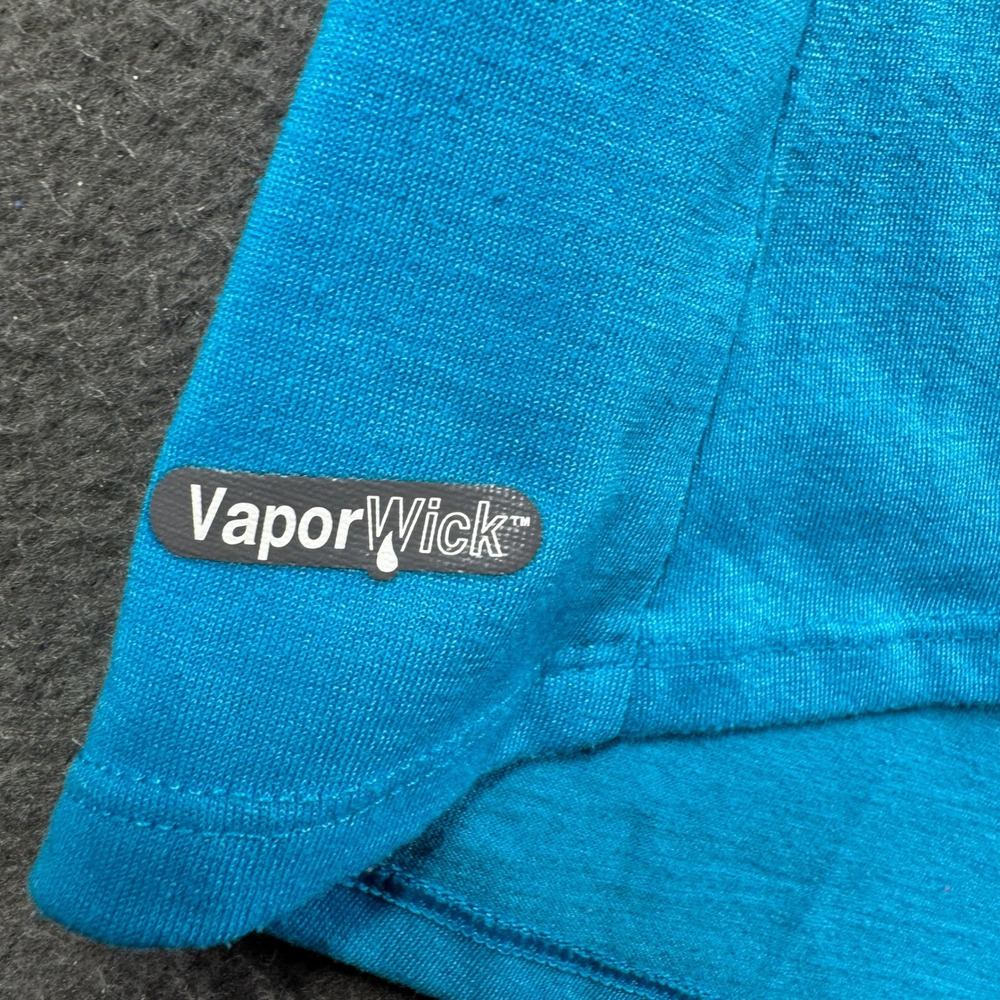 The North Face Shirt Women L Blue V-Neck VaporWick Running Gym Athletic - Picture 7 of 10